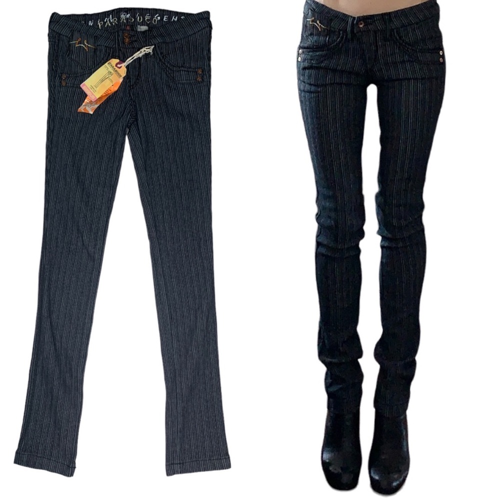 Parasuco Y2K Vintage Striped Skinny Jeans